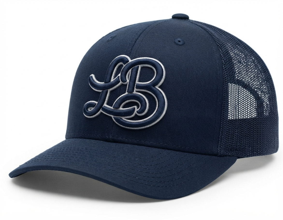 Lil Bison Navy Monogram Hat